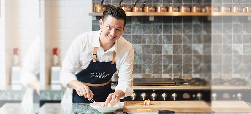 Credit 
                         Dining at Chef table By Chef Art